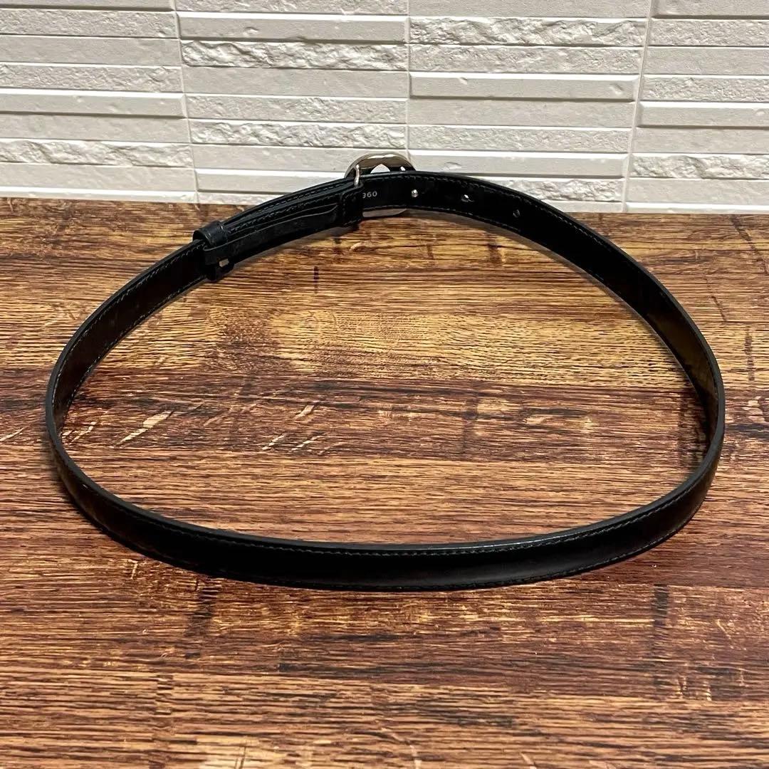 グッチ GG インターロッキング バックル ベルト レザー シルバー ブラック.