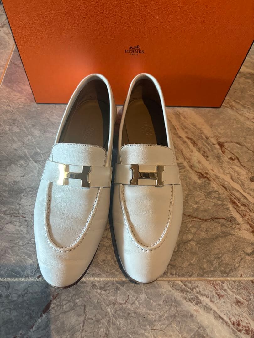 エルメス モカシンパリ フラットシューズ ローファー バレエシューズす