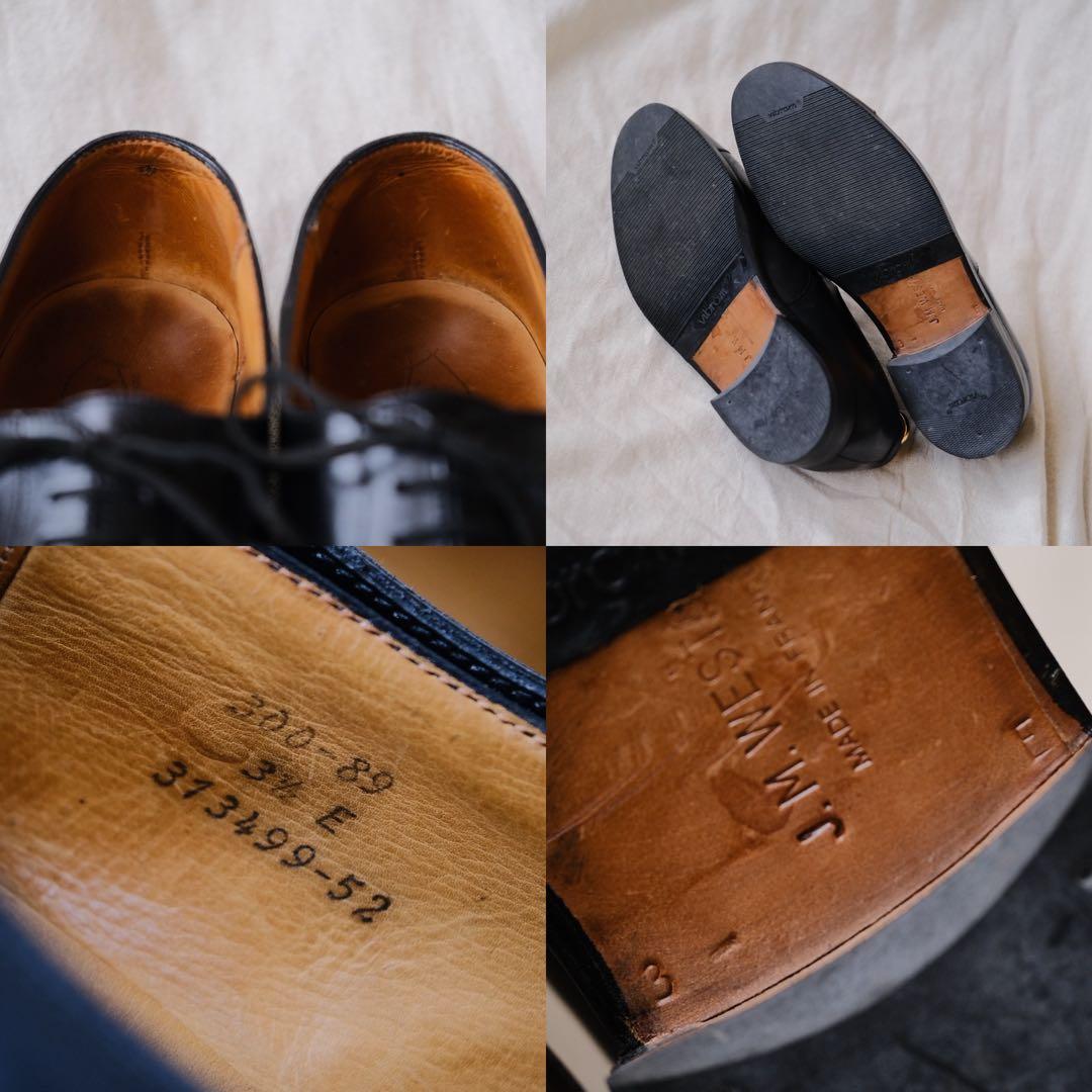 J.M.WESTONジェイエムウェストン 300ストレートチップ黒3 1/2E