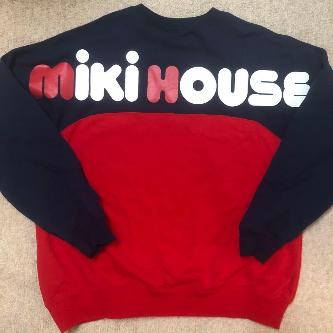 ミキハウス バックビッグロゴ　トレーナー　大人Mサイズ