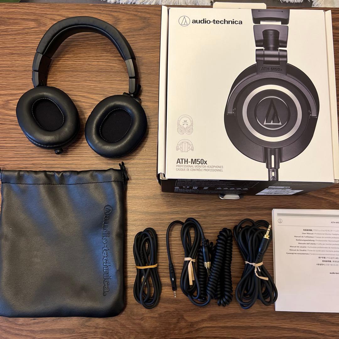 【美品】audio-technica ATH-M50x ヘッドフォン（有線）