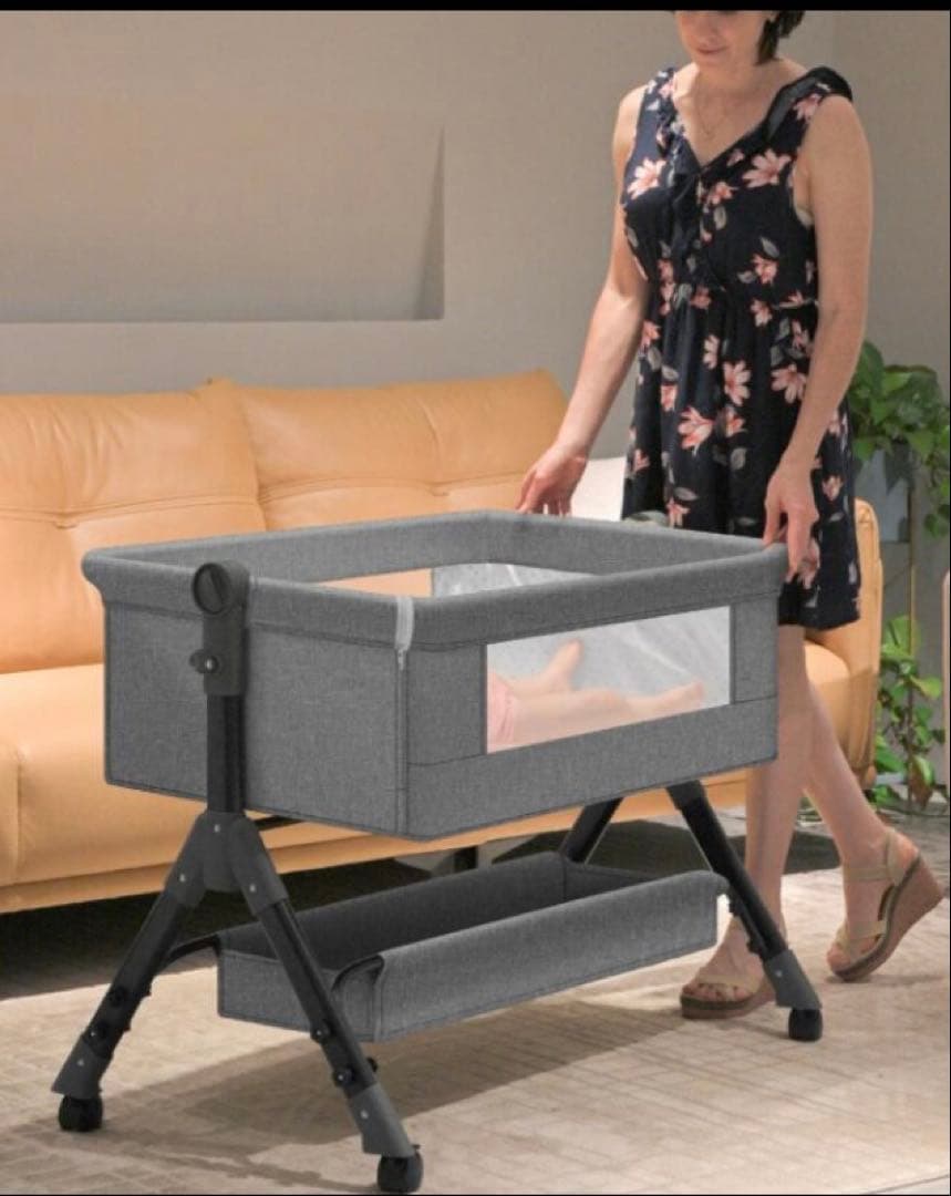 ベビーベッド キャスター付き