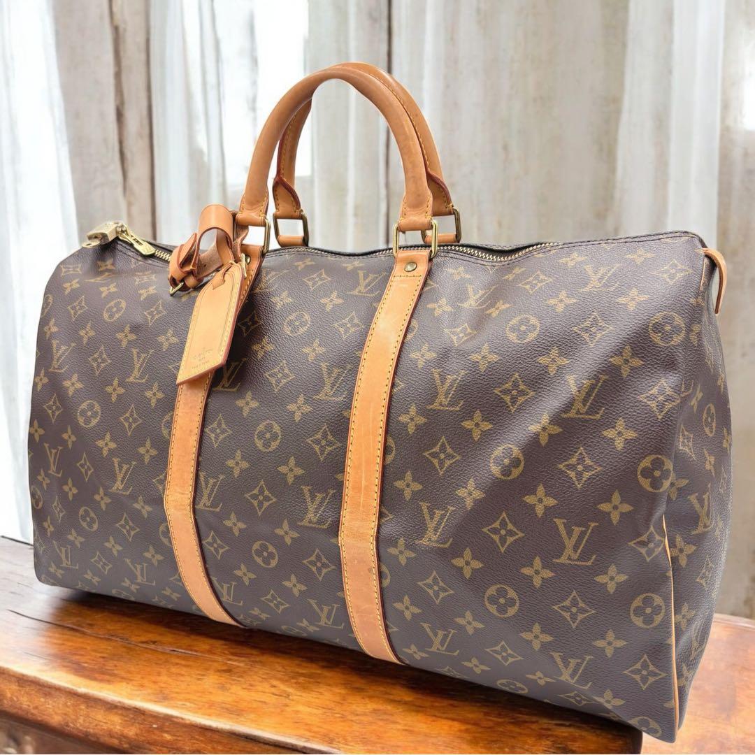 ルイヴィトン モノグラム キーポル50 レザー ボストンバッグ M41426