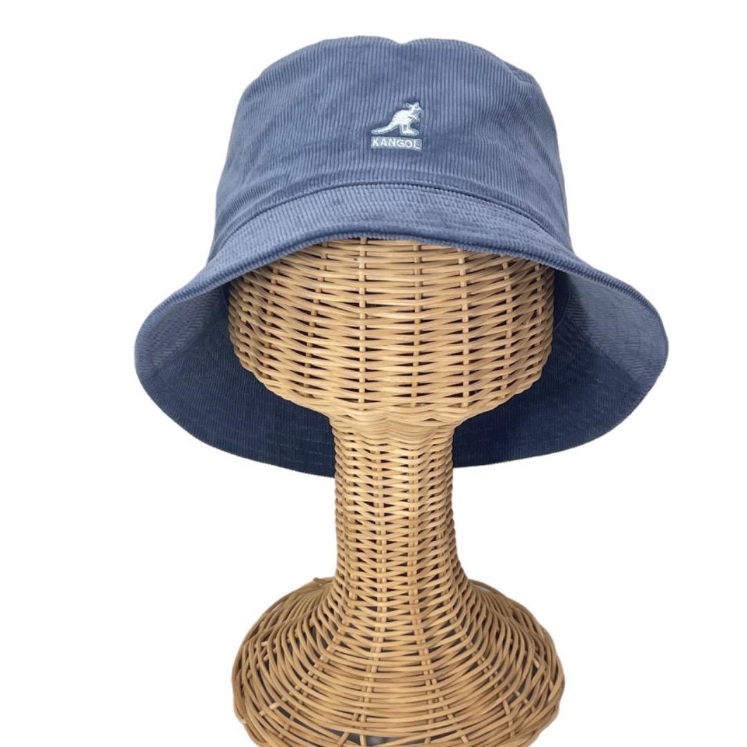 SALE❄️BIGサイズ　KANGOL　コーデュロイ　ハット　水色系　XLサイズ