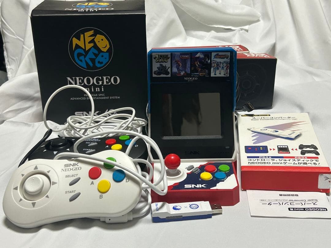 SNK NEOGEO mini ゲーム機 コントローラー＋スーパーコンバーター