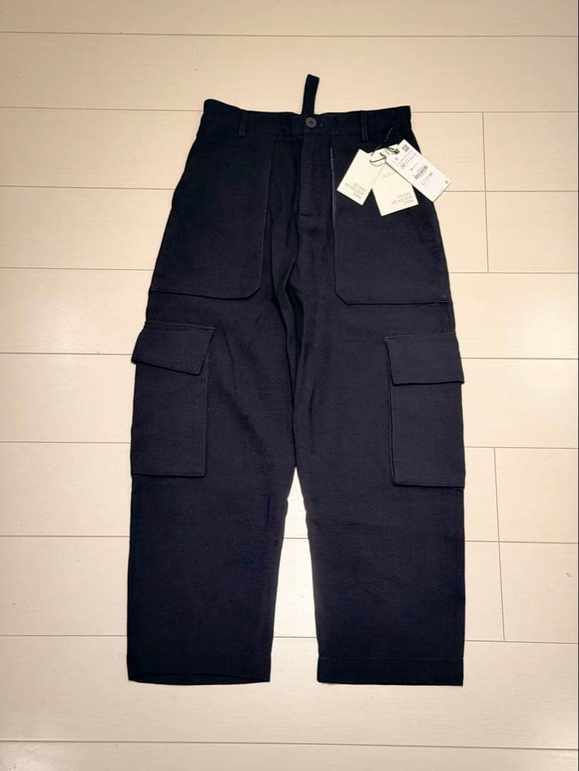 雨*様 美品★ザラ x スタジオニコルソンS 替ボタン付★コラボ カーゴパンツ