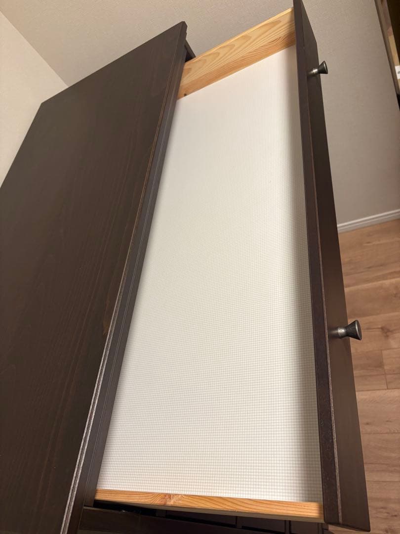 お値下げ可　IKEA イケア　ダークブラウン 4段チェスト
