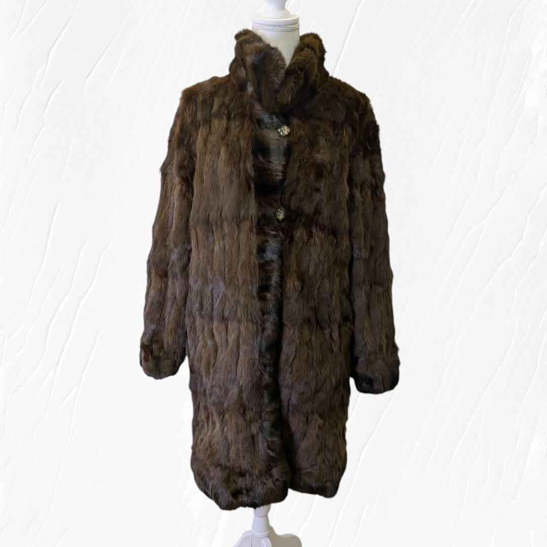 BALMAIN バルマン 毛皮 コート リバーシブル シルク１００％ ９号サイズ
