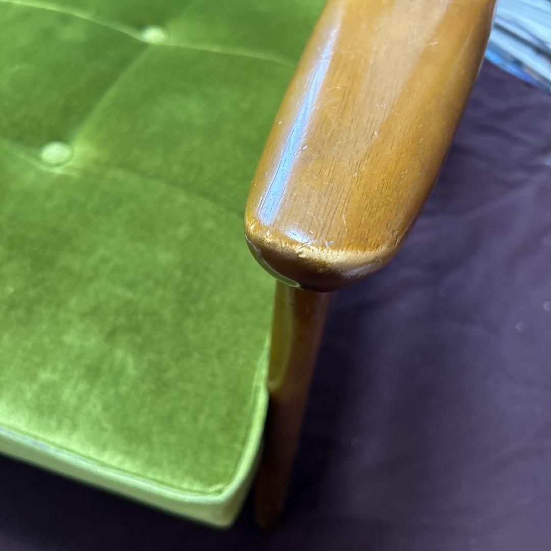 カリモク６０　Kチェア２シーターモケットグリーン