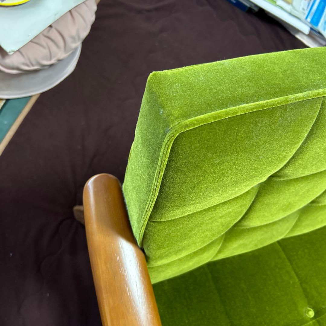 カリモク６０　Kチェア２シーターモケットグリーン