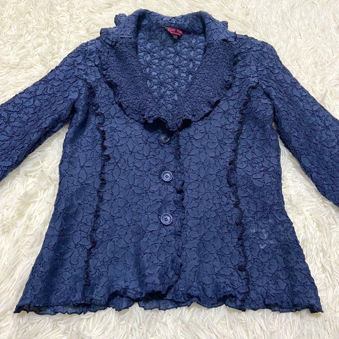 美品　YUKI TORRII ユキトリイ　プリーツ　カーディガン　L size