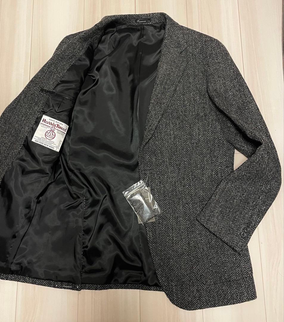 【 SALE‼️】ハリスツイード　ヘリンボーン テーラードジャケット　L