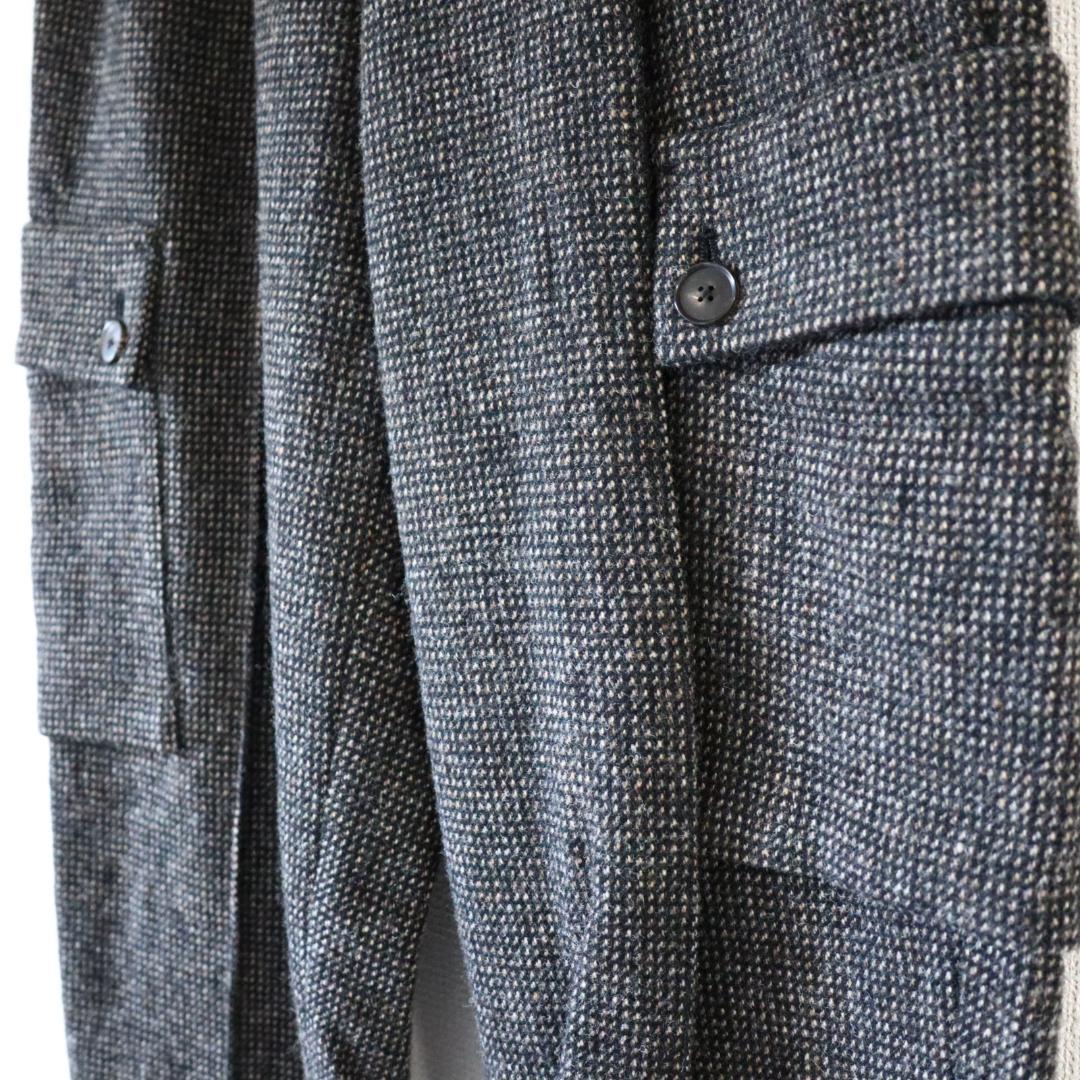 AURALEE オーラリー ウールヘアライン ライトツイードカーゴパンツ 0