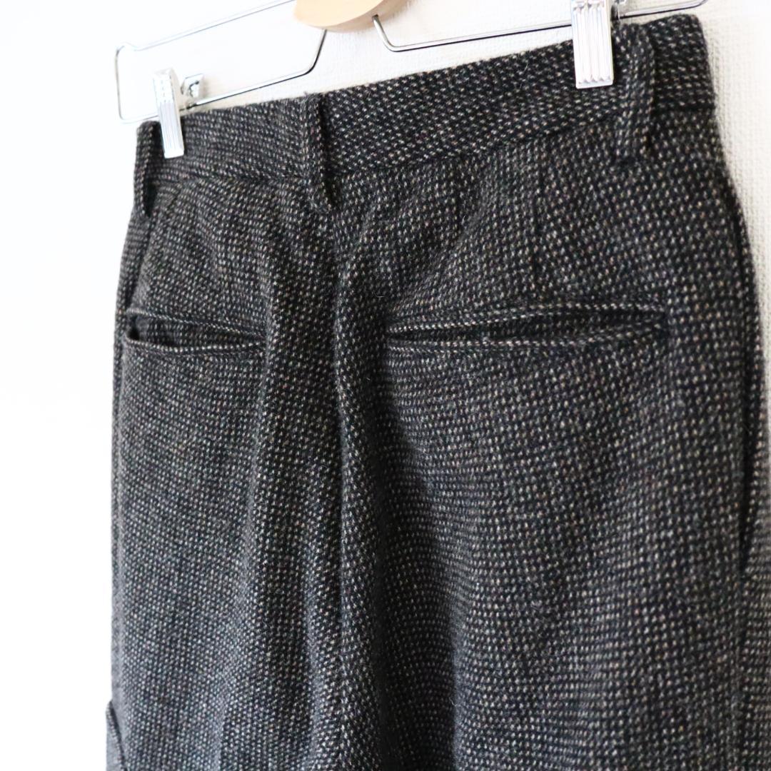 AURALEE オーラリー ウールヘアライン ライトツイードカーゴパンツ 0