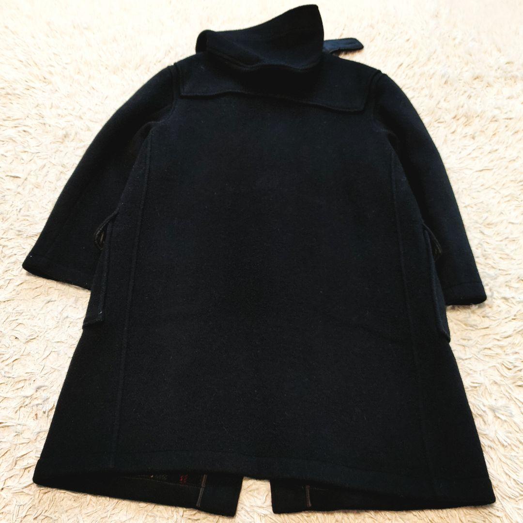 グローバーオール ダッフルコート ウール ブラック 英国製 ロング丈 肉厚 52