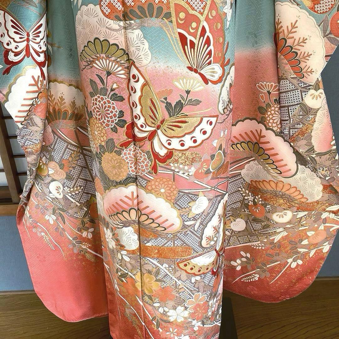 振袖フルセット　高身長　手描き友禅　成人式振袖　振袖　裄丈70 ➕サイズ