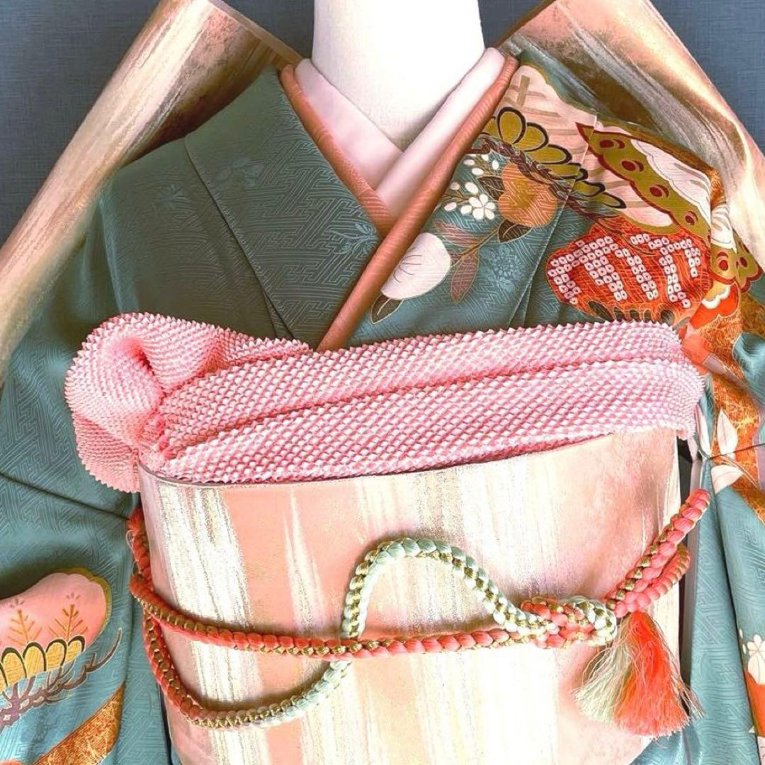 振袖フルセット　高身長　手描き友禅　成人式振袖　振袖　裄丈70 ➕サイズ