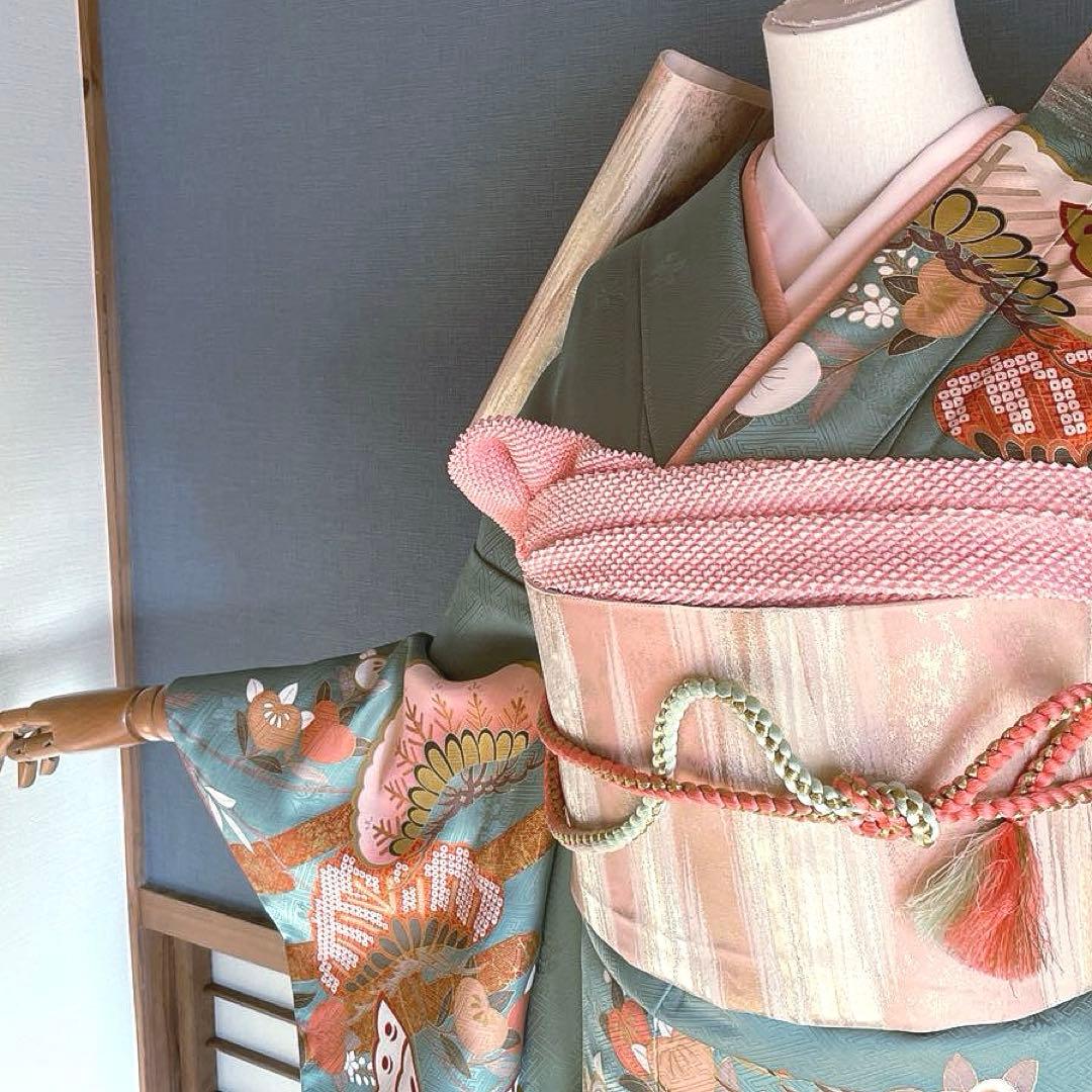 振袖フルセット　高身長　手描き友禅　成人式振袖　振袖　裄丈70 ➕サイズ