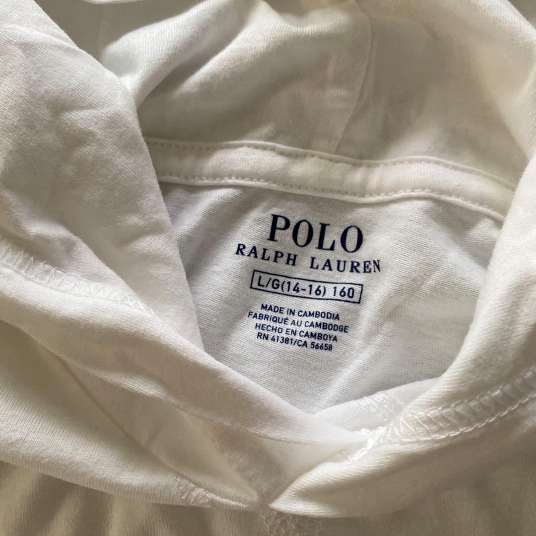 新品未使用ラルフローレン　160 L(14-16)フード付き ポロベアTシャツ