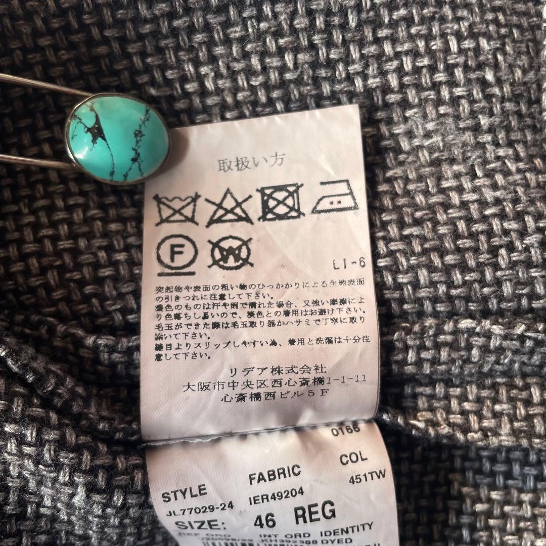 LARDINI ベスト ジレ ツイード ブートニエール フラワーピン