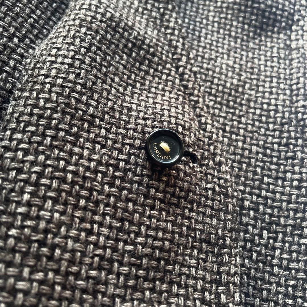 LARDINI ベスト ジレ ツイード ブートニエール フラワーピン