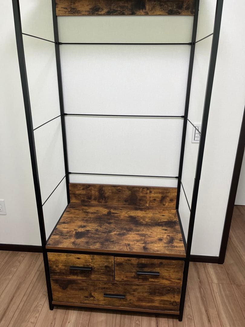 ハンガーラックセット Nステイン1880BR