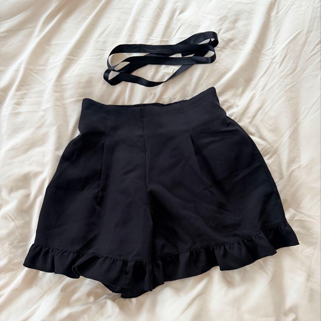 MARS スピンドル付きクロス刺繍セットアップ ブラック