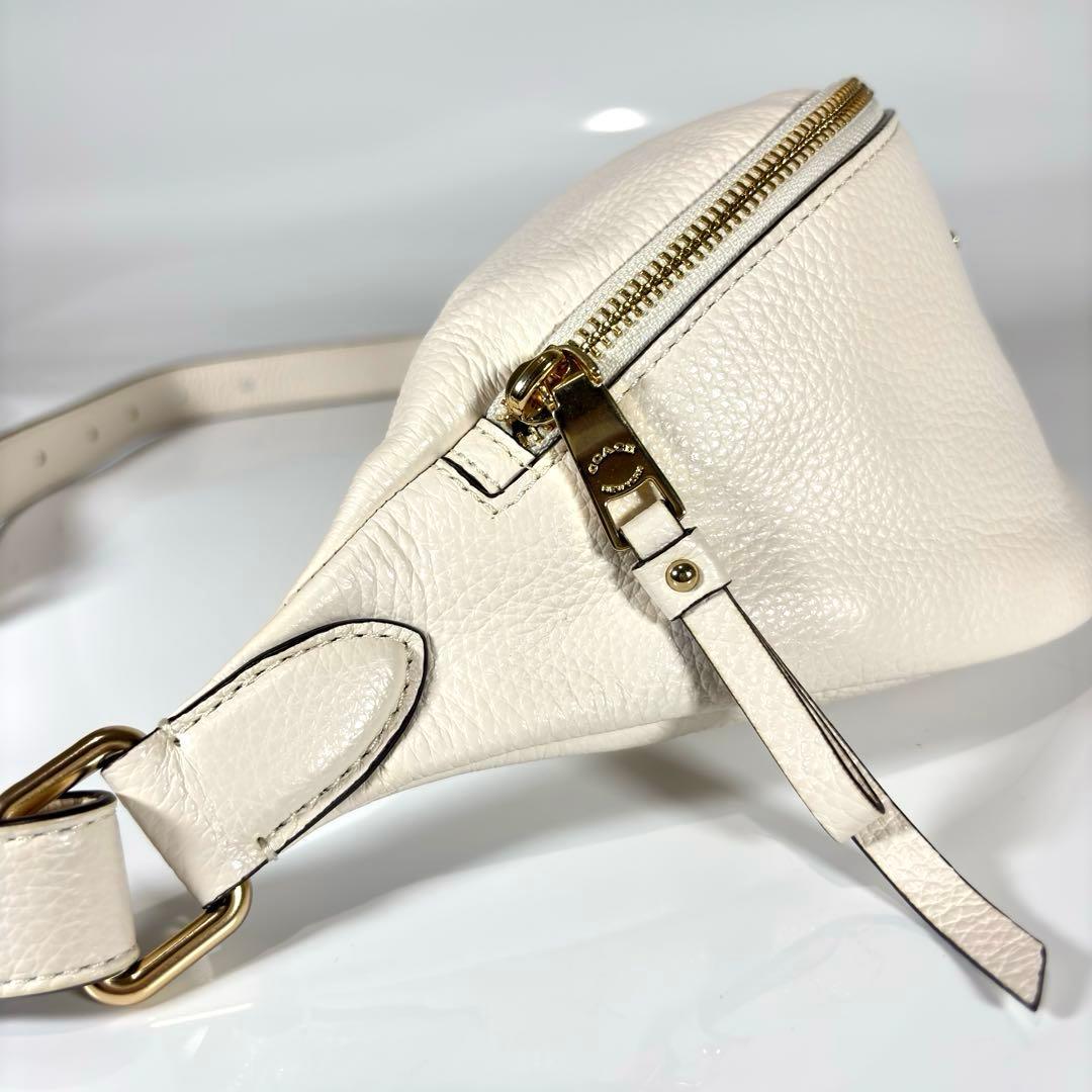 未使用級 COACH コーチ ボディバッグ レザー ゴールド金具 ウエストポーチ