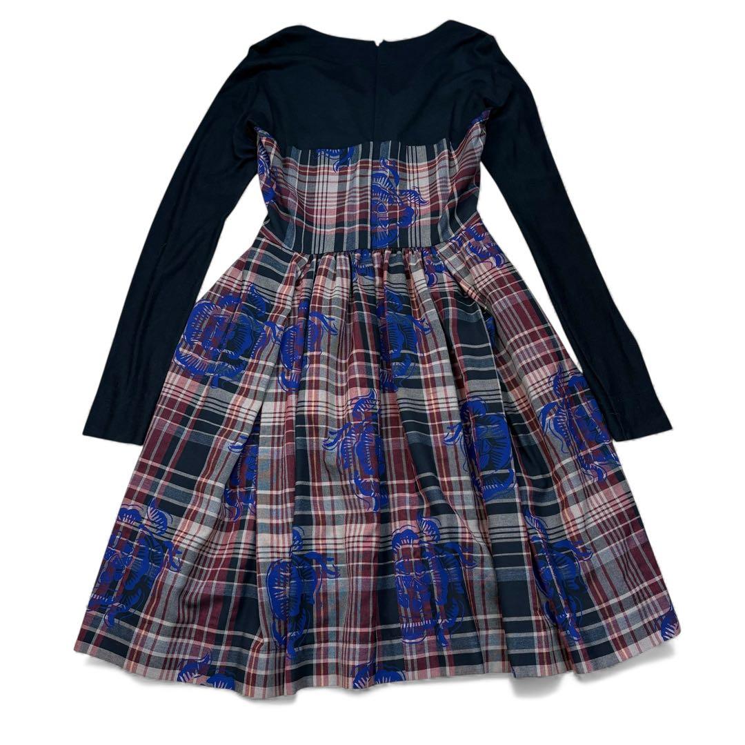 極美品 ヴィヴィアンウエストウッドレッドレーベル ニット切り替え ワンピース