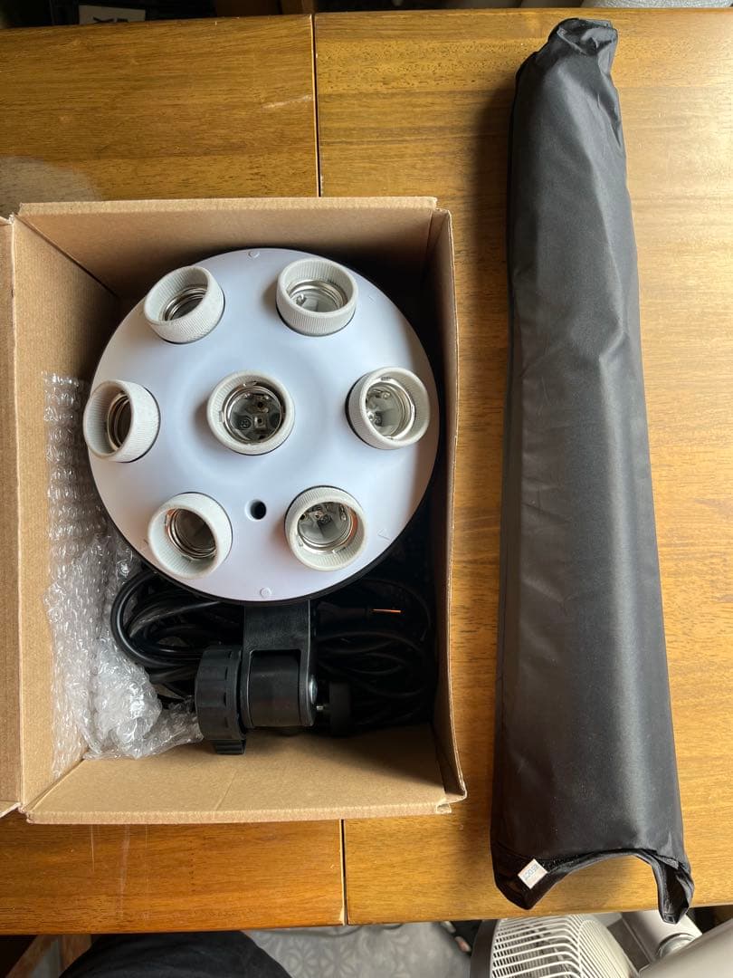 【美品】7灯式ソケット（E26）＆ SoftBox（80cmオクタゴン）