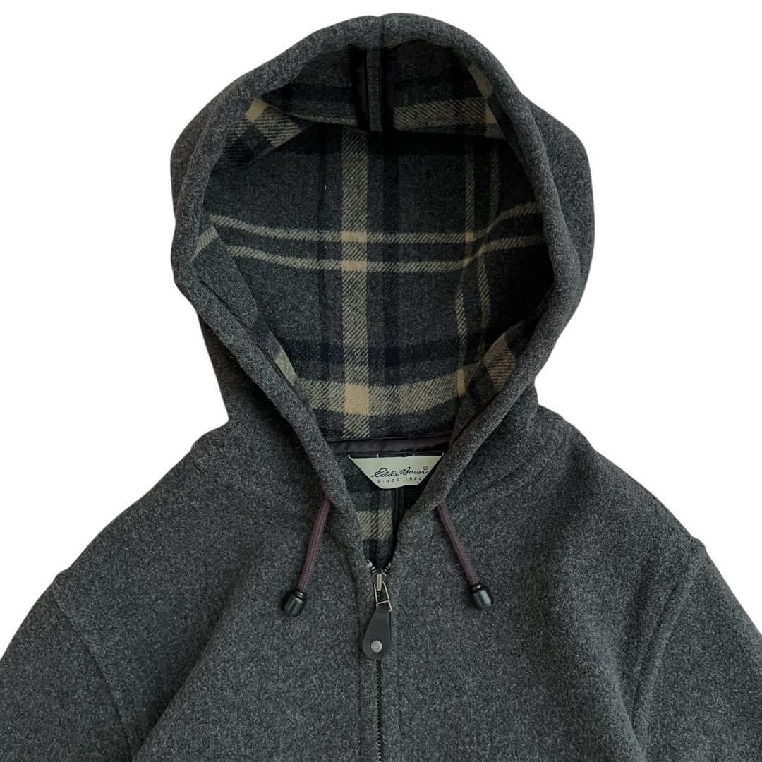 【美品】EddieBauerエディ-バウア- 90s フード付き ウール コート