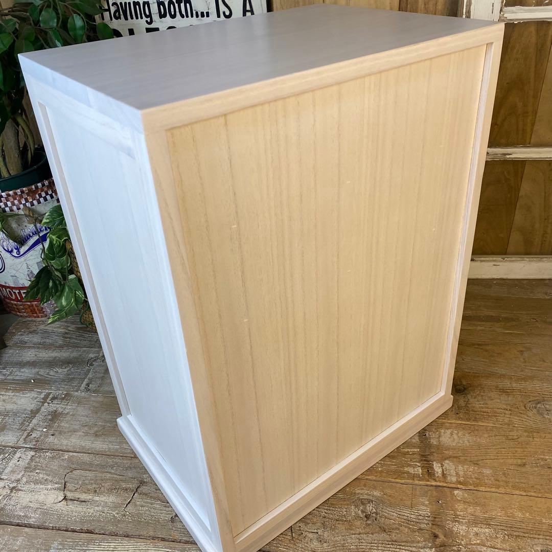 大幅値下げセール中！木製多引き出し桐チェストタンスホワイト二点セット収納家具