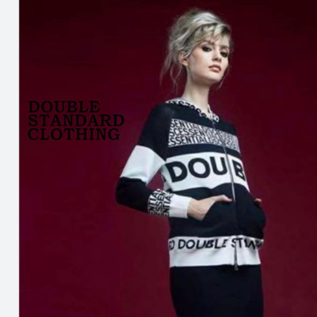 【美品】 ESSENTIAL ダブルスタンダード ロゴジップアップパーカー