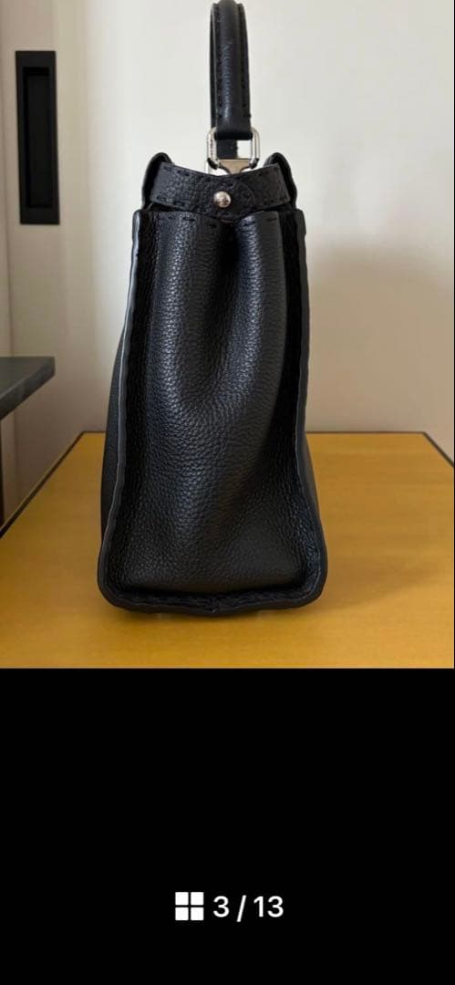 専用　FENDI 黒 レザー ハンドバッグ