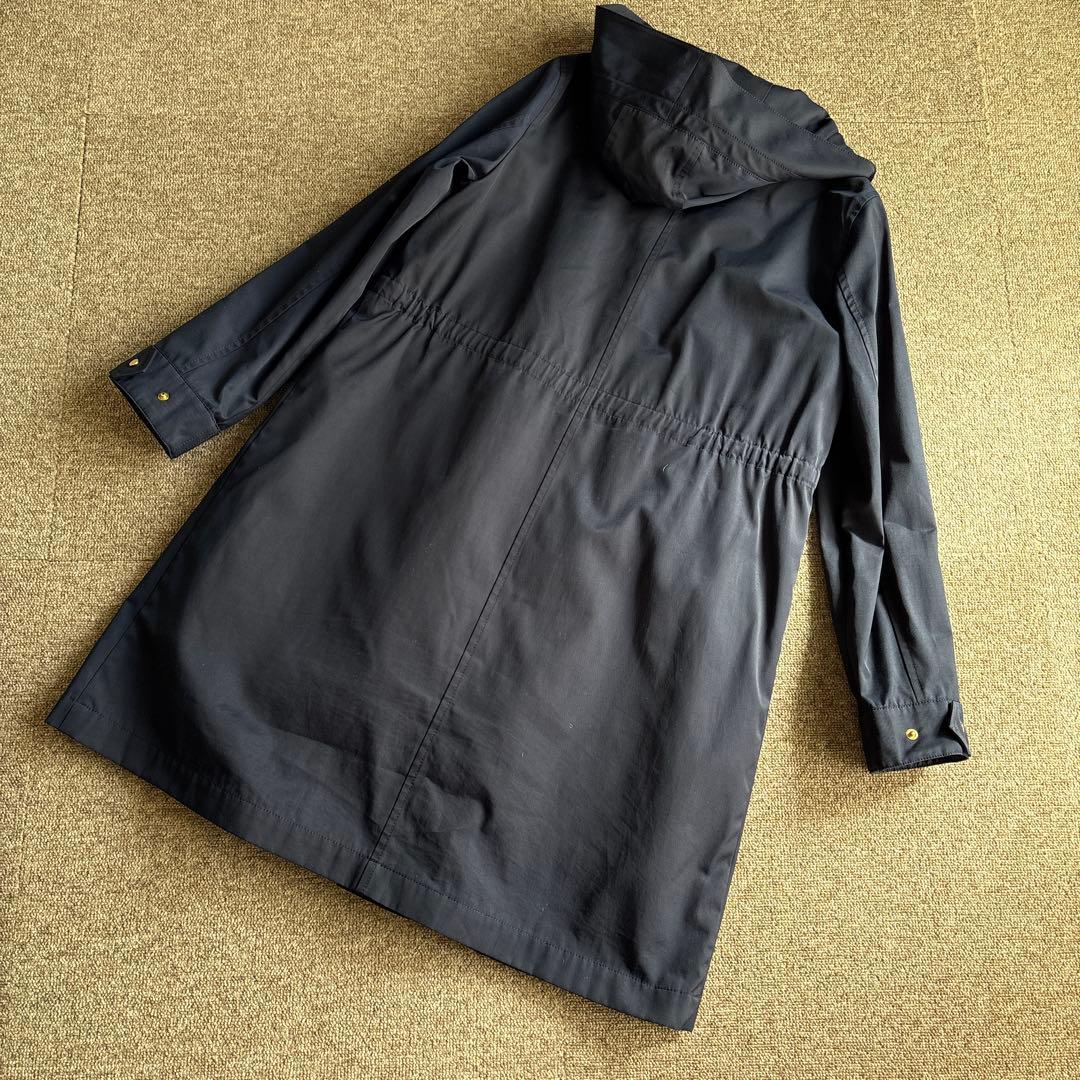 美品 ANAYI 38 ブライトツイルライナー付モッズコート/ネイビー