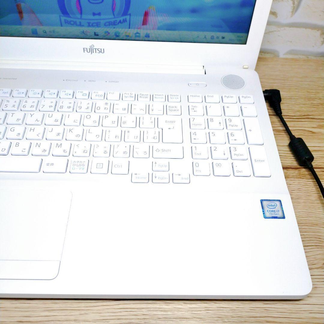 美品♡高性能i7♪富士通ノートパソコン☆Windows11☆DVD カメラ付き