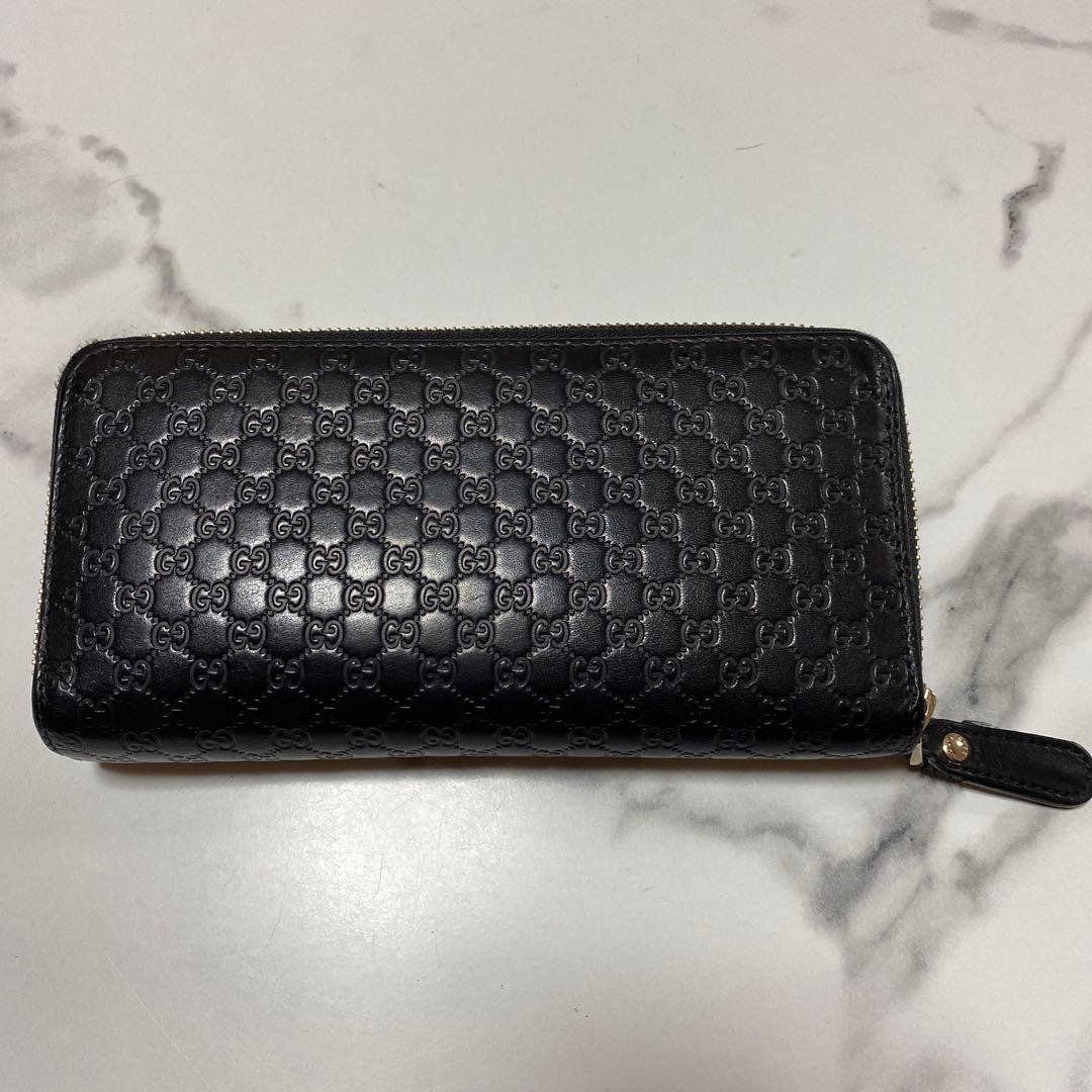 GUCCI ブラック GGパターン長財布