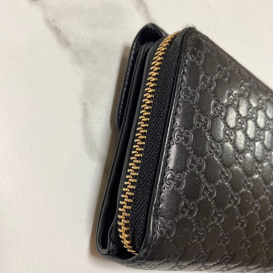 GUCCI ブラック GGパターン長財布