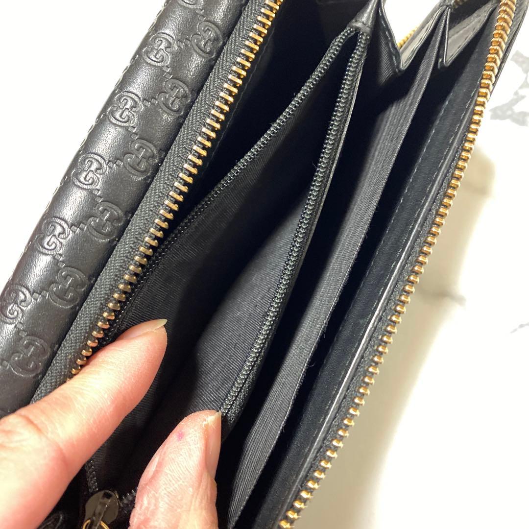 GUCCI ブラック GGパターン長財布