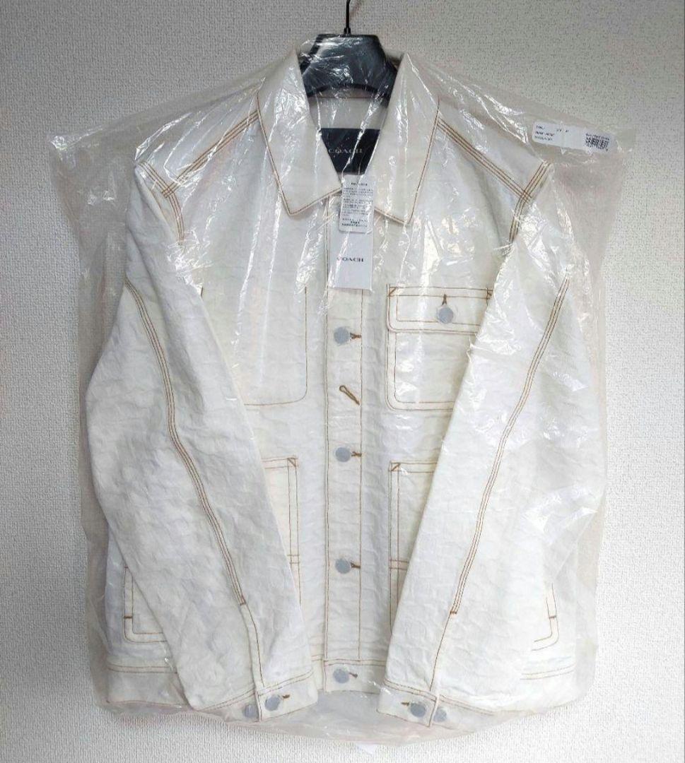 新品！COACH　シグネチャー　ホワイトデニムジャケット　M(US)L-XL相当