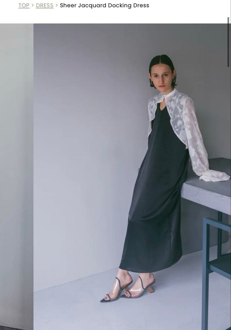 スーツ・フォーマル・ドレス sahara Sheer Jacquard Docking Dress