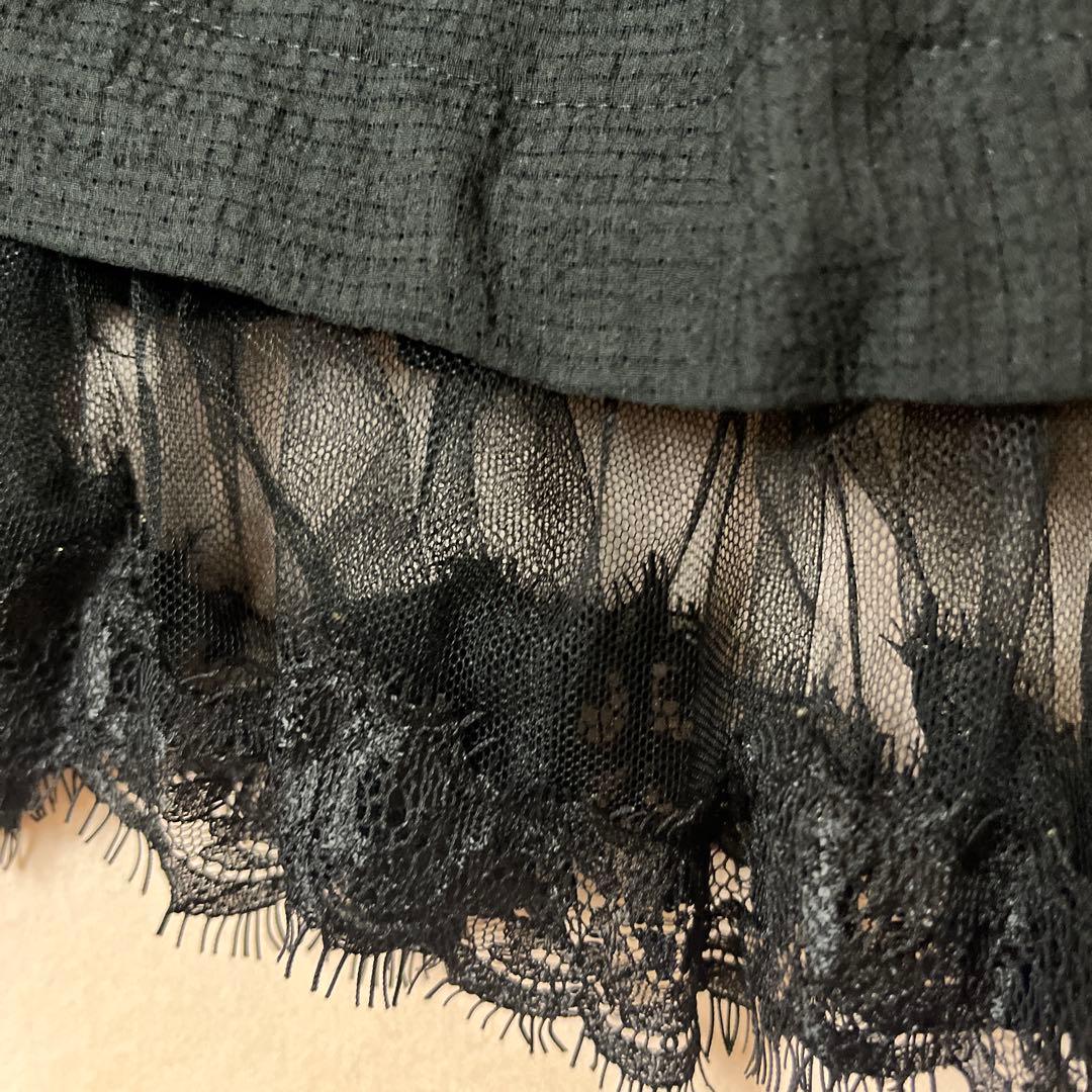 タグ付新品！大人気完売！MUVEIL ピンキングフリルブルゾンブラック 38