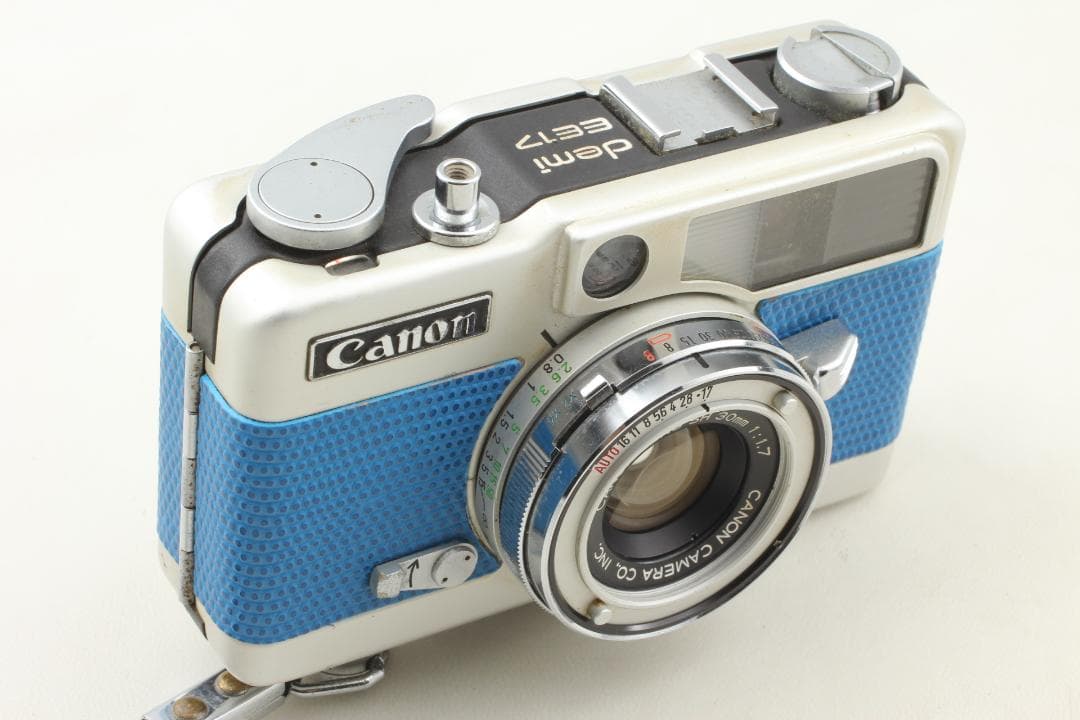 【整備済　美品】ブルー Canon Demi EE17　露出計OK #1321