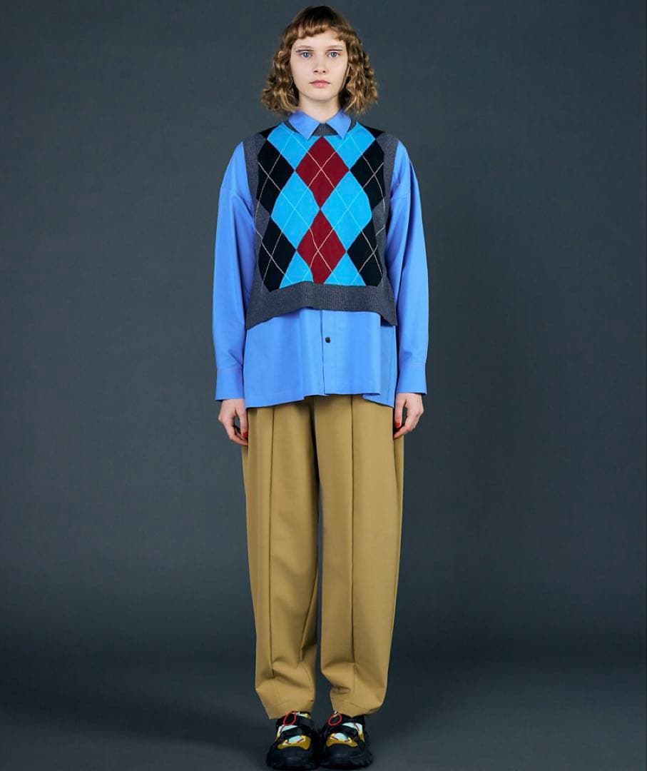 ミンク★ ナゴンスタンス spring argyle vest ベスト