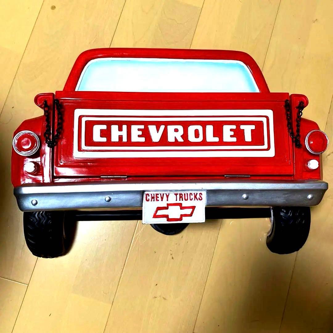 CHEVROLET カーシェルフ　ガラス棚付き　レトロ　インテリア　おしゃれ