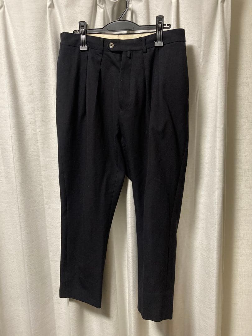 neat 美品　Wool Cotton 2Tuck Tapered 48