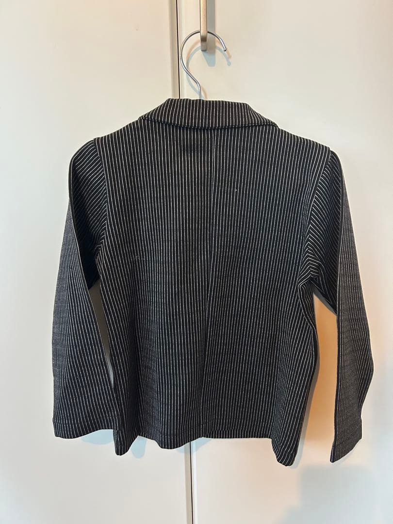 (タグ付き新品) agnis b. ミラノジャージー ストライプジャケット