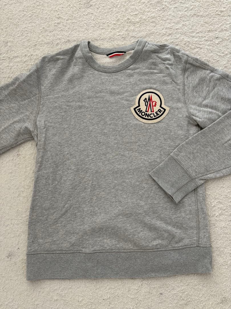 MONCLER グレー クルーネック スウェット M