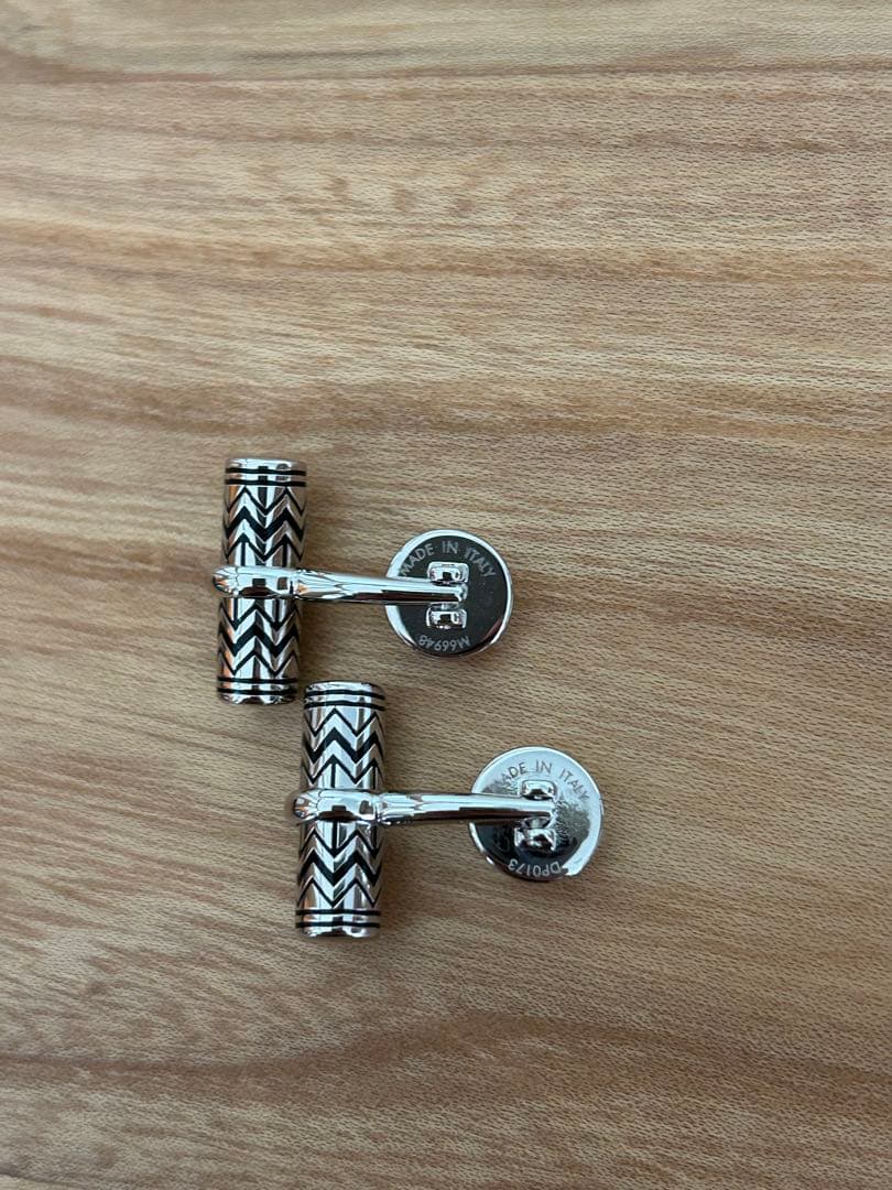 ルイヴィトン カフス ボタンLV メタル ダミエ　ヴィンテージ