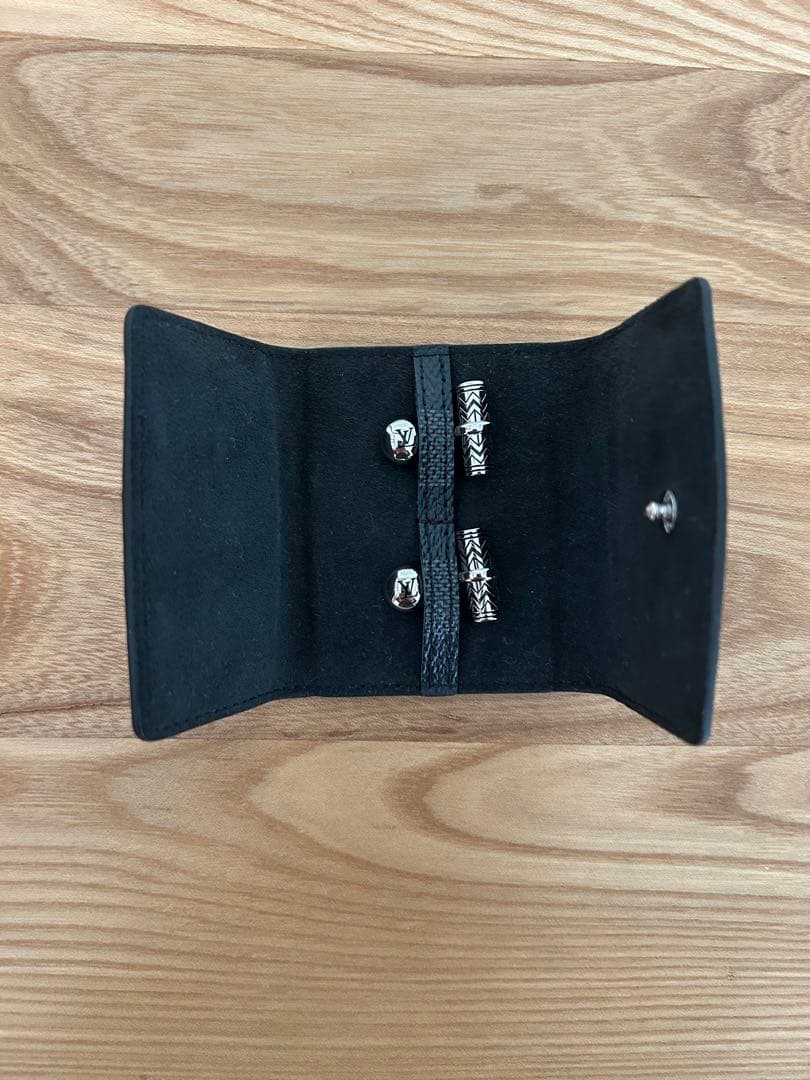 ルイヴィトン カフス ボタンLV メタル ダミエ　ヴィンテージ